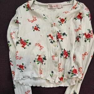 Floral Button-Up Cardigan